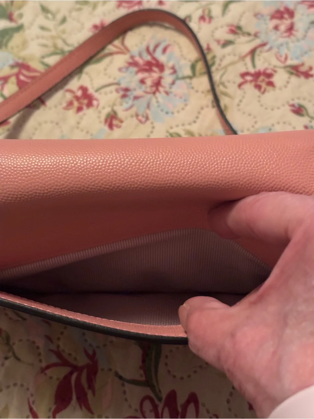 Furla Pink Leather Crossbody Bag with silver Chain - Picture 13 of 16